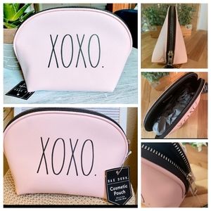 RAE DUNN "XOXO" Pink Cosmetic Pouch NWT